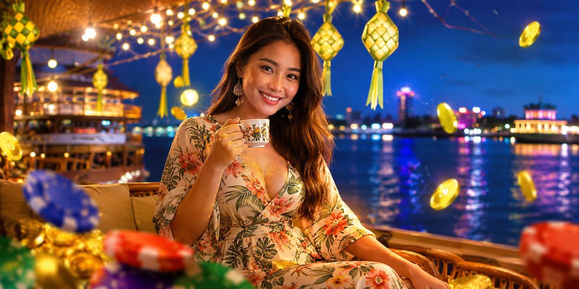 Seseorang menikmati kopi sambil mengakses platform taruhan di Vietnam