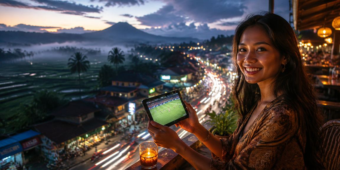 Tampilan neon platform casino mobile modern yang bisa diakses langsung di smartphone